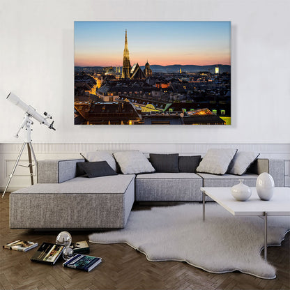 Vienna Austria Skyline Sunset