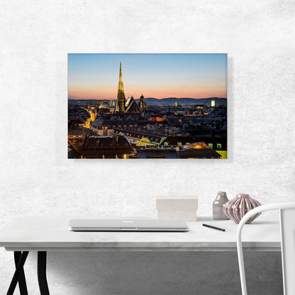 Vienna Austria Skyline Sunset