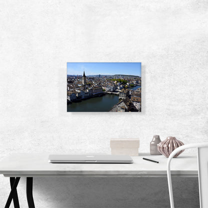 Zurich Switzerland Canal Skyline