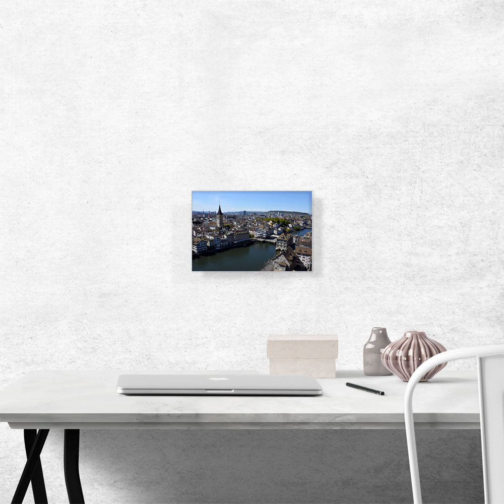 Zurich Switzerland Canal Skyline