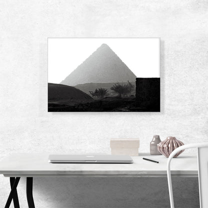 Black and White Pyramid in Cairo Egypt