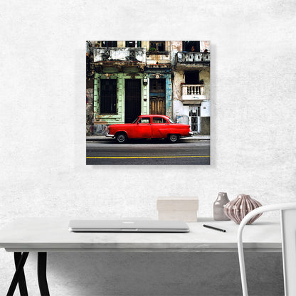 Red Car Havana Cuba