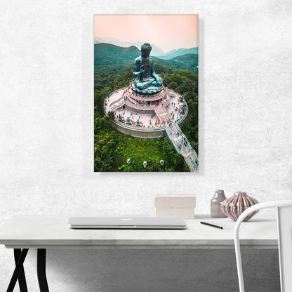 Tian Tan Buddha Monumental Statue Hong Kong China