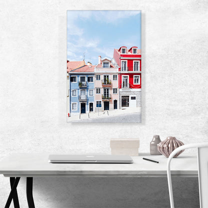 Colorful Townhouses on a Hill Lisboa Portugal