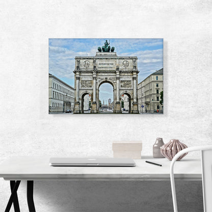 The Siegestor Triumphal Triple Arch Munich Germany