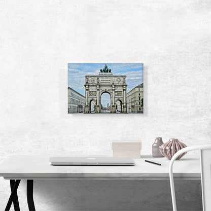 The Siegestor Triumphal Triple Arch Munich Germany