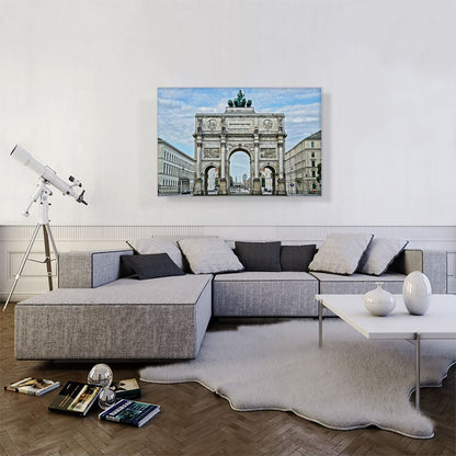 The Siegestor Triumphal Triple Arch Munich Germany