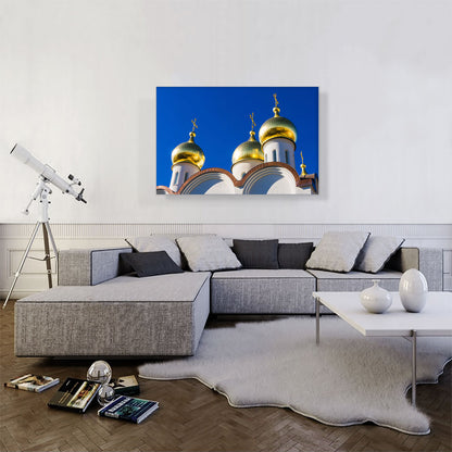 Orthodox Moscow Church Gold Domes Russia