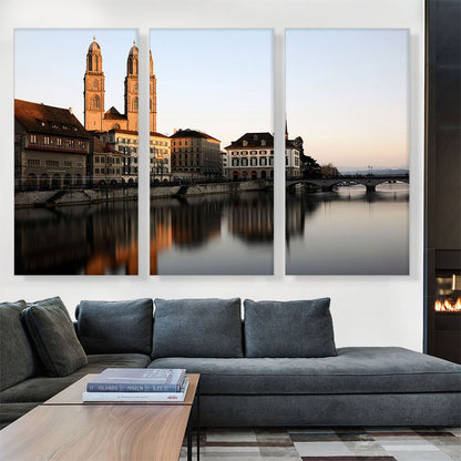 Church Towers Zurich Switzerland