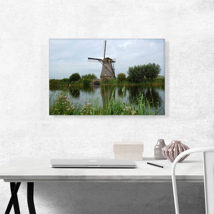 Netherlands, Windmill on a River
