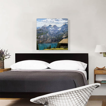 Mountains, Lake Bergsee, Switzerland, Square