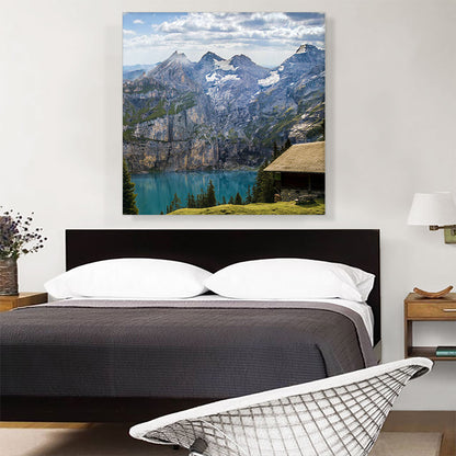 Mountains, Lake Bergsee, Switzerland, Square