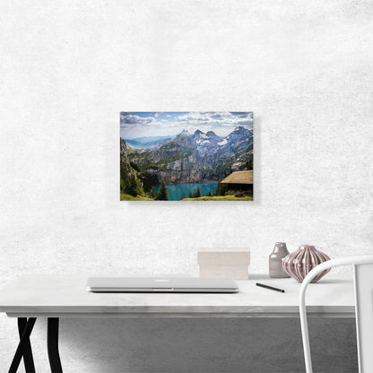 Mountains, Lake Bergsee, Switzerland