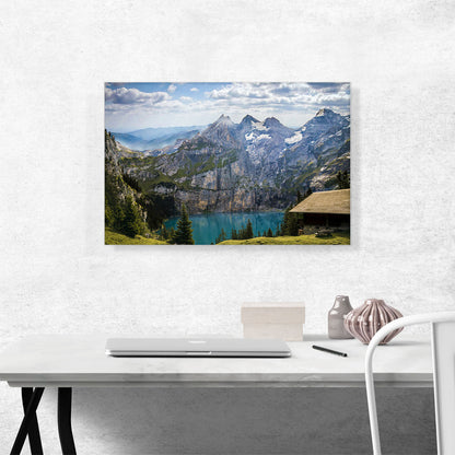 Mountains, Lake Bergsee, Switzerland