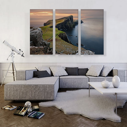 Lighthouse on an Oceanside Cliff, Scotland