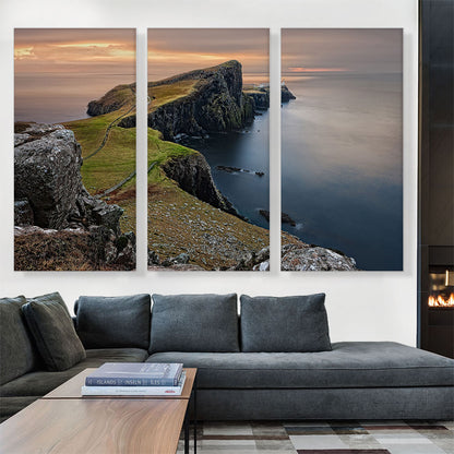 Lighthouse on an Oceanside Cliff, Scotland