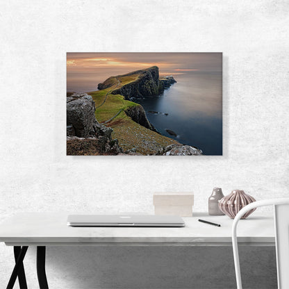 Lighthouse on an Oceanside Cliff, Scotland