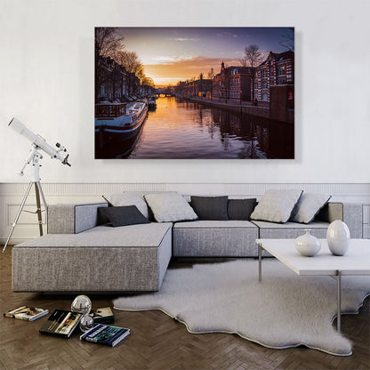 Canal in Amsterdam Netherlands