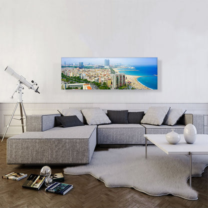 Barcelona, Spain - Beaches and Skyline Panoramic