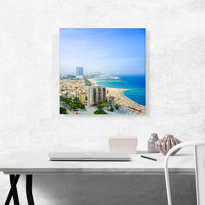 Barcelona, Spain - Beaches and Skyline Square