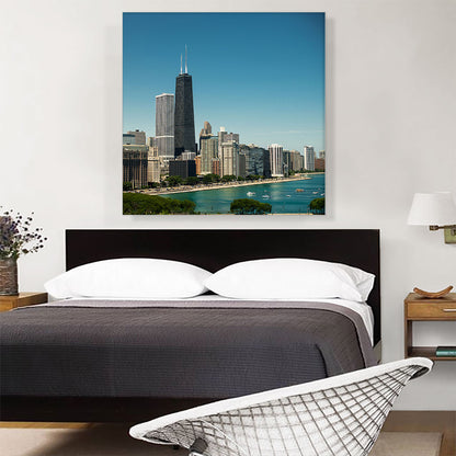 Chicago Lake Shore Skyline Square