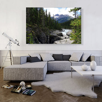 Canada Canyon Forest Mountains and a Stream
