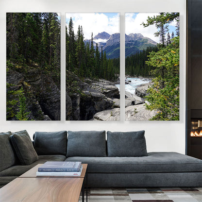 Canada Canyon Forest Mountains and a Stream