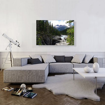 Canada Canyon Forest Mountains and a Stream
