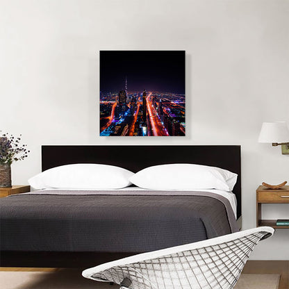 Dubai United Arab Emirates Night View Square
