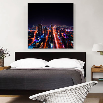 Dubai United Arab Emirates Night View Square