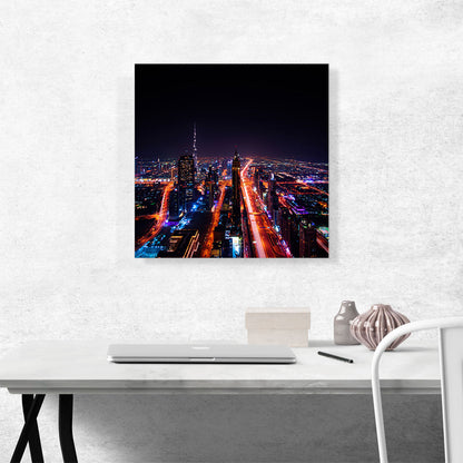Dubai United Arab Emirates Night View Square