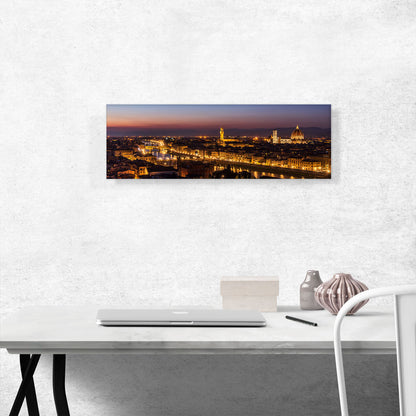 Florence Italy at Night Skyline
