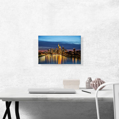 Frankfurt Germany Sunset Skyline