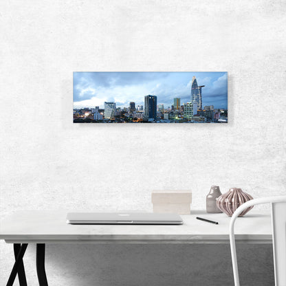 Ho Chi Minh City Vietnam Skyline Cloudy Panoramic