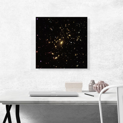NASA Hubble Telescope Galaxy Cluster Warping Space and Time