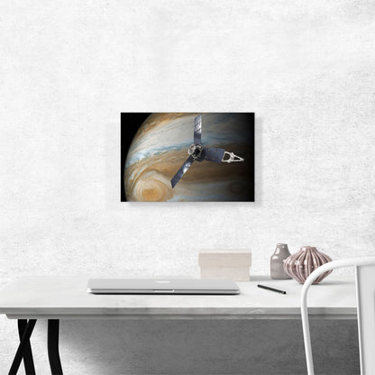 NASA Juno Space Satellite And Great Red Spot