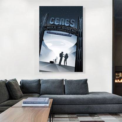 Ceres Queen of the Asteroid Belt First Explored Dwarf Planet NASA Poster