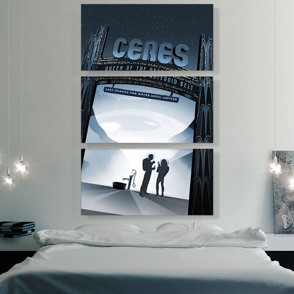 Ceres Queen of the Asteroid Belt First Explored Dwarf Planet NASA Poster