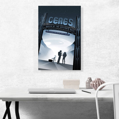 Ceres Queen of the Asteroid Belt First Explored Dwarf Planet NASA Poster