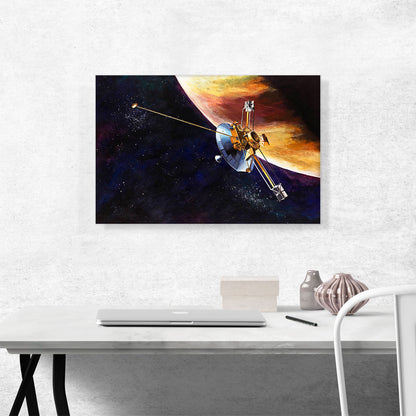 NASA Pioneer 10 Spacecraft and Planet Jupiter