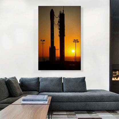 NASA Rocket Launch Pad Sunset