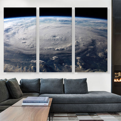 NASA Space Station Aerial View of a Storm Over Earth