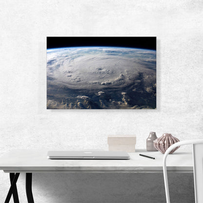 NASA Space Station Aerial View of a Storm Over Earth