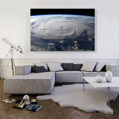 NASA Space Station Aerial View of a Storm Over Earth
