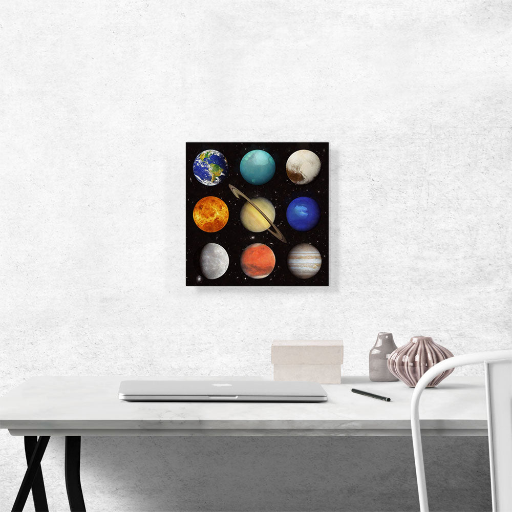 Nine Solar System Planets Collage