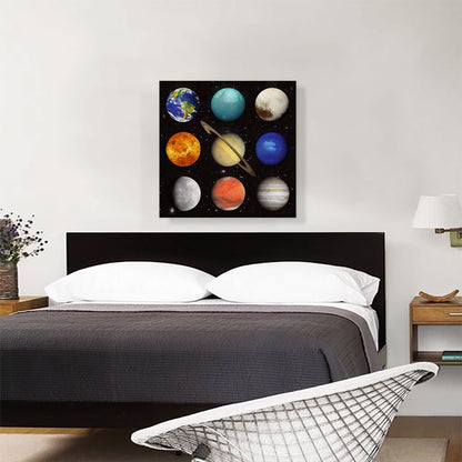 Nine Solar System Planets Collage