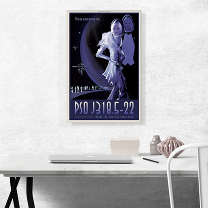PSO J318.5-22 Rogue Planet with No Star Where Nightlife Never Ends NASA Poster