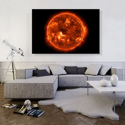 Red Burning Sun Star