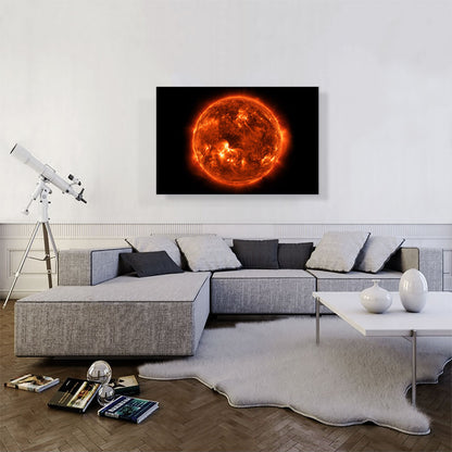 Red Burning Sun Star
