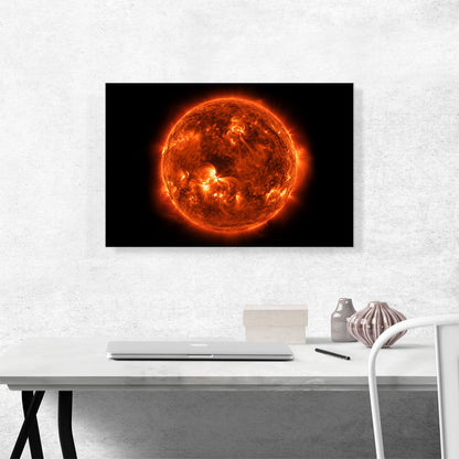 Red Burning Sun Star